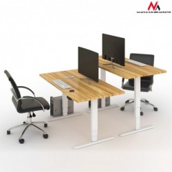 Elektrický stůl Maclean, výškově nastavitelný, bez desky stolu, šedá barva pro práci vestoje i vsedě