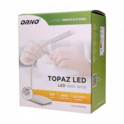 Stolní LED lampa TOPAZ, 6 W, 22 SMD, bílá