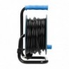 MINI Drum prodlužovací kabel, 4 zásuvky 2P + Z, kovový stojánek, PVC H05VV-F 3x1mm? 15m délka, tyrkysová, schuko verze