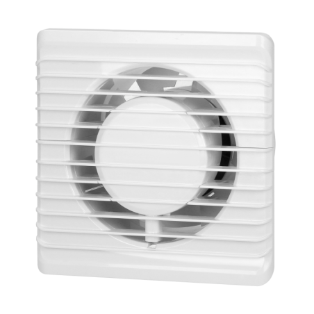 Koupelnový ventilátor 100 mm, povrchová montáž, se senzorem vlhkosti a časovačem