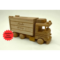 Dřevěný kamion - pokladnička