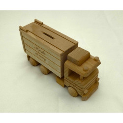 Dřevěný kamion - pokladnička