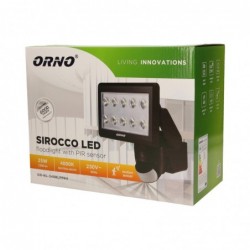 SIROCCO LED 25W, světlomet s pohybovým senzorem, 1500lm, IP44, 4000K černá