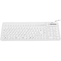 EK126W Standardní silikonová USB / OTG drátová klávesnice Esperanza bílá