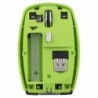 EM121G Bezdrátová myš 2,4 GHz 4D optická USB nabíječka zelená