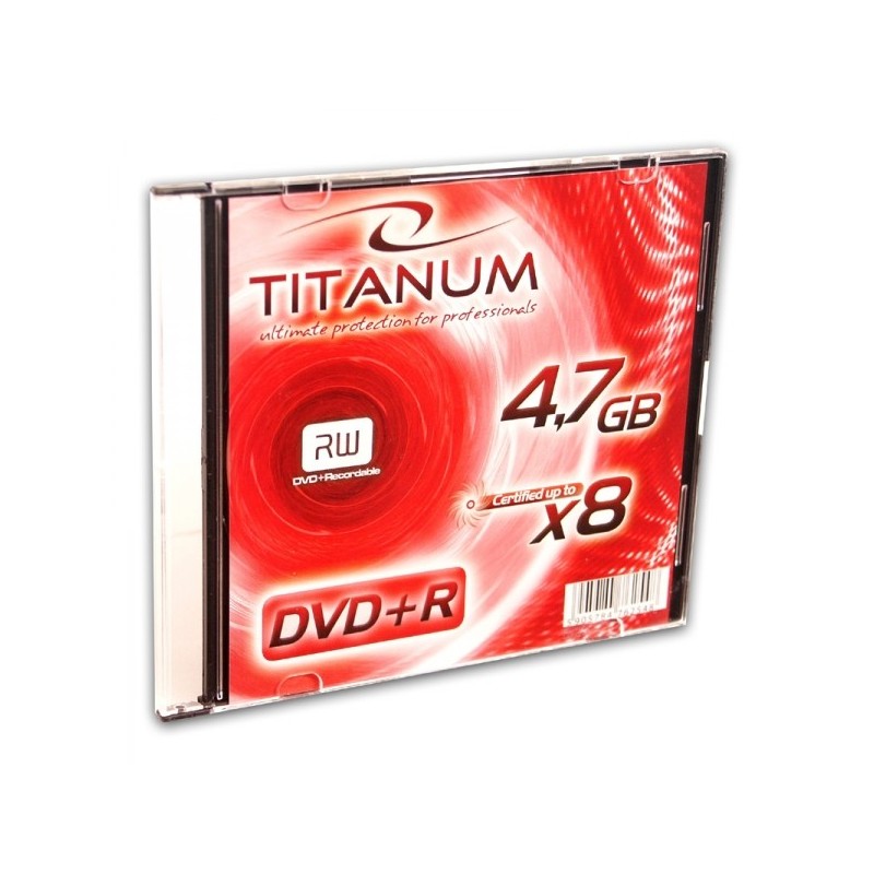 1080 DVD + R 4,7GB X8 - Slim Case 1 ks Titanum