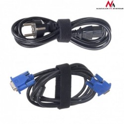 Organizér kabelů Maclean, páska, suchý zip, oboustranný, 20 mm, 15,3 m, černý, MCTV-542
