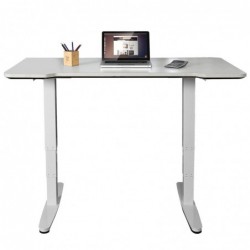 Elektrický stůl Maclean, výškové nastavení, bez desky stolu, bílá barva pro práci ve stoje i v sedě