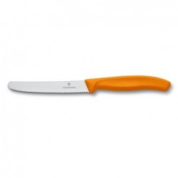 Univerzální nůž vroubkovaný 11cm Victorinox oranžový.